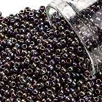 TOHO 11/0 Round Beads, Japanese Seed Beads, (406) Opaque AB Oxblood, 11/0, 2.2mm, Hole: 0.8mm, about 1110pcs/10g(X-SEED-TR11-0406)