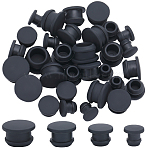 32Pcs 4 Style Silicone Bottle Seal Plug, Reusable Replacement Bottle Stopper, Black, 10~16x9~10mm, pin: 6~12mm, 8pcs/style(AJEW-GF0008-10C-01)