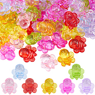 80pcsTransparent Acrylic Beads, Bees, Mixed Color, 25.5x25x12.5mm, Hole: 2.5mm(TACR-SC0001-39)