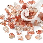 Natural Sunstone Chips Beads, No Hole, 7~17x7~9x1.5~5mm(G-M428-03A)
