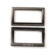 Alloy Buckles, Garment Accessories, Rectangle, Gunmetal, 17.5x31x2mm(DIY-WH0304-344A-B)