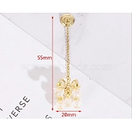 Mini Crystal Chandelier,  Miniature Scene Model Dollhouse Lighting Accessories, Golden, 55x20mm(PW-WG54050-01)