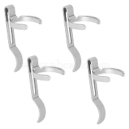 420 Stainless Steel Flashlight Clips, Stainless Steel Color, 46.5x20x22.5mm, Inner Diameter: 18mm(AJEW-WH0415-53)