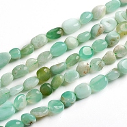 Natural Chrysoprase Beads Strands, Tumbled Stone, Nuggets, 6.5~9.5x5.5~7.5x3.5~5.5mm, Hole: 0.8mm, about 50pcs/Strand, 15.67 inch(39.8cm)(G-D0002-B21)