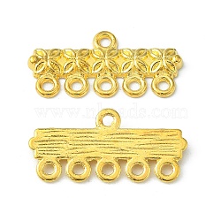 Tibetan Style Alloy Chandelier Components Links, 5-Strand Reducer Connector, Lead Free & Cadmium Free & Nickel Free, Golden, about 12mm wide, 25mm long, hole: 1.5mm(X-K08QY012)