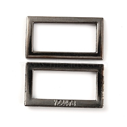 Alloy Buckles, Garment Accessories, Rectangle, Gunmetal, 17.5x31x2mm(DIY-WH0304-344A-B)