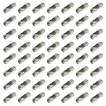 304 Stainless Steel Ball Chain Connectors, Stainless Steel Color, 9x3.5x3mm, Fit for 2.4mm ball chain