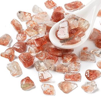 Natural Sunstone Chips Beads, No Hole, 7~17x7~9x1.5~5mm