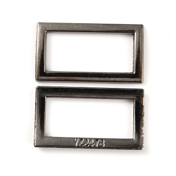 Alloy Buckles, Garment Accessories, Rectangle, Gunmetal, 17.5x31x2mm