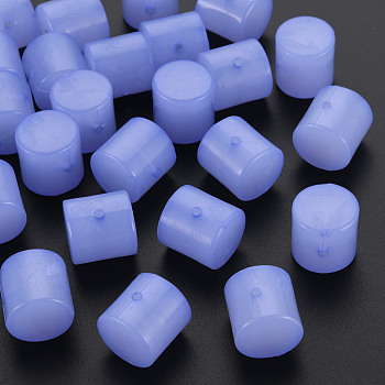 Imitation Jelly Acrylic Beads, Column, Medium Slate Blue, 14.5x14.5mm, Hole: 1.8mm, about 200pcs/500g