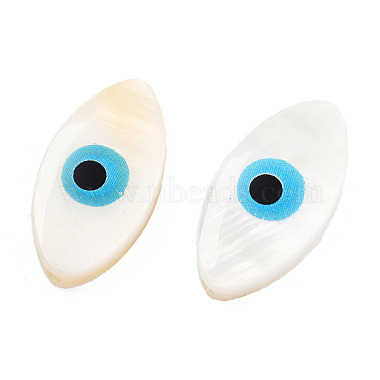 Evil Eye Natural Freshwater Shell Beads(SHEL-F001-34)-5