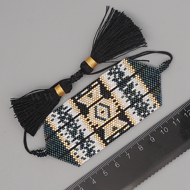 Дружба ромб ткацкий станок узор Миюки бисер браслеты для женщин(BJEW-A121-46)-5