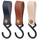 Gorgecraft 3Pcs 3 Colors PU Leather with Plastic Carabiners Hanger Buckle Hook(AJEW-GF0003-89)-1