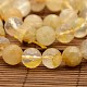 Natural Gemstone Yellow Hematoid Quartz Beads Strands(G-N0078-F12mm-10)-1