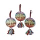 Chakra Resin Gemstone Pendant Decorations(HJEW-SZ0001-38)-1