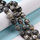 Natural Black Silk Stone/Netstone Beads Strands(G-G990-F15)-2