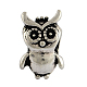 Tibetan Style Alloy Owl European Beads(TIBEB-8012-AS-RS)-1