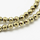 Round Non-magnetic Synthetic Hematite Beads Strands(G-D617-10mm-27)-2