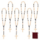 6Pcs Wood Cross Hanging Pendant Decorations(HJEW-AR0001-13)-1