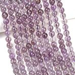 Natural Amethyst Beads Strands, Smooth Round, 10mm, Hole: 1mm, about 38pcs/strand, 14.96''(38cm)(GG-CBA20C8-A02-10MM)