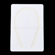 U Shaped Hole Acrylic Pearl Display Board Loose Beads Paste Board, with Adhesive Back, White, Rectangle, 22.5x15.5x0.2cm, Inner Size: 19.5x12.1cm(ODIS-M006-01H)