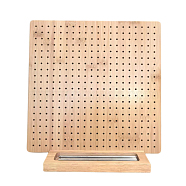 Square Bamboo Crochet Blocking Board, with 15 Steel Positioning Pins, Bisque, 32x32cm(SENE-PW0019-05C)