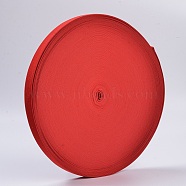 Colored Flat Elastic Rubber Band, Webbing Garment Sewing Accessories, Red, 25mm, about 43.74 yards(40m)/roll(EC-WH0002-05)