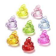 Transparent Acrylic Pendants, Rabbit, Mixed Color, 31x24x11.5mm, Hole: 3.8mm, about: 144pcs/500g(OACR-Z016-11)