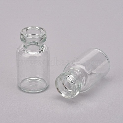 Glass Bottle, Wishing Bottle, without Stopper, Clear, 22x15mm, Hole: 6mm, Bottleneck: 8mm(AJEW-XCP0001-02)