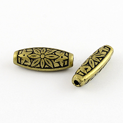 Antique Acrylic Beads, Oval, Antique Bronze Plated, 29x12x9mm, Hole: 3mm, about 80pcs/110g(PACR-R220-13AB)