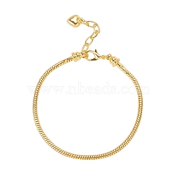 Brass European Style Bracelet Making, Golden, 7-5/8 inch(195mm)x2.5mm(MAK-YW0001-01G)