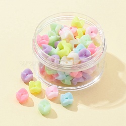 Opaque Acrylic Beads, Tooth Profile, Mixed Color, 9x6mm, Hole: 2mm(SACR-FS0001-22)