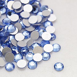 Glass Flat Back Rhinestone, Grade A, Back Plated, Faceted, Half Round, Light Sapphire, 3.8~4mm, about 1440pcs/bag(RGLA-C002-SS16-206)