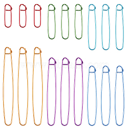 6Pcs Aluminum Stitch Holder, Mixed Color, 60~200x20~27x11~12.5mm(AJEW-SP0003-80)