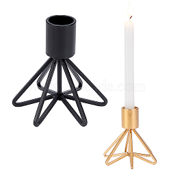 Gorgecraft 2Pcs 2 Colors Iron Candle Holder, Perfect Home Party Decoration, Column, Mixed Color, 75x85x80mm, 1pc/color(AJEW-GF0002-62)