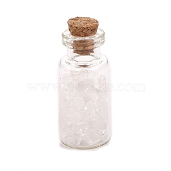 Natural Quartz Crystal Display Decorations, with Glass Bottle, Home Decoration, 16x38mm(PW-WG82037-03)