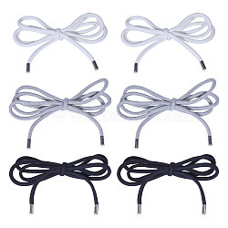 CHGCRAFT 6Pcs 3 Colors Cotton Replacement Drawstring Cords, with Iron Cord End, for Sports Pants, Sweatpants, Sweaters, Jackets, Hoodies, Mixed Color, 1436x6mm, 2pcs/color(AJEW-CA0004-37)