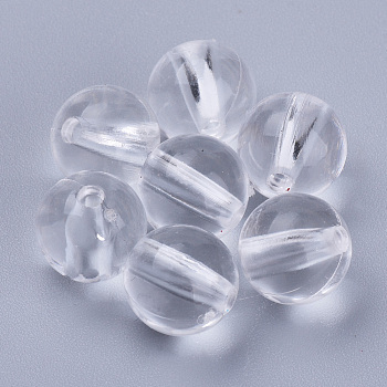 Transparent Acrylic Beads, Round, Clear, 28x27.5mm, Hole: 3.5mm