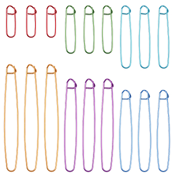 6Pcs Aluminum Stitch Holder, Mixed Color, 60~200x20~27x11~12.5mm