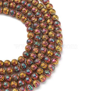 Goldenrod Round Lava Rock Beads