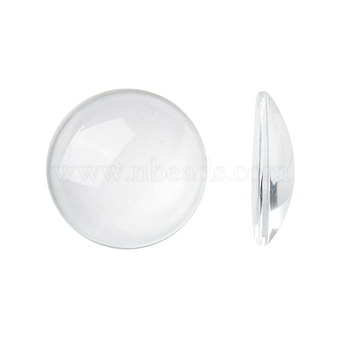 Прозрачные стеклянные кабошоны(X-GGLA-R026-25mm)-2