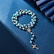 colliers de perles chapelet acrylique bleu ciel(NJEW-AB00002)-4