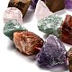 Hebras de cuentas de piedras preciosas mezcladas naturales crudas en bruto(G-J388-06)-2