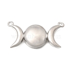 Religion Brass Pendants, Triple Goddess Sign Charms, Platinum, 13x26.5x4mm, Hole: 1~1.2mm(KK-K426-02P)
