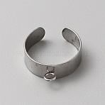 304 Stainless Steel Loop Ring Base, Stainless Steel Color, Hole: 2.5mm, Inner Diameter: 20mm(FIND-WH0161-31C-P)