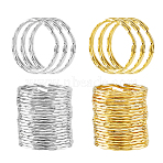 60Pcs 2 Colors Iron Split Key Rings, Keychain Clasps Findings, Mixed Color, 25x1.5mm, 30pcs/color(KK-DC0004-15)