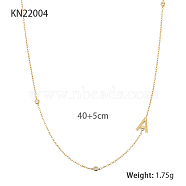 S925 Sterling Silver Rhinestones Letter A Necklace, Simple and Elegant Clavicle Chain for Women(EU2123-1)