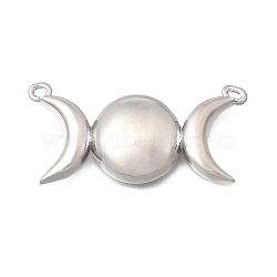 Religion Brass Pendants, Triple Goddess Sign Charms, Platinum, 13x26.5x4mm, Hole: 1~1.2mm(KK-K426-02P)