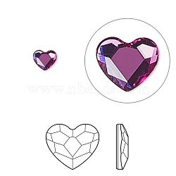 (Holiday Stock-Up Sale)Austrian Crystal Rhinestone, 2808, Crystal Passions, Foil Back, Faceted Heart, 502_Fuchsia, 14x12x3mm(2808-14mm-502(F))