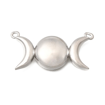 Religion Brass Pendants, Triple Goddess Sign Charms, Platinum, 13x26.5x4mm, Hole: 1~1.2mm